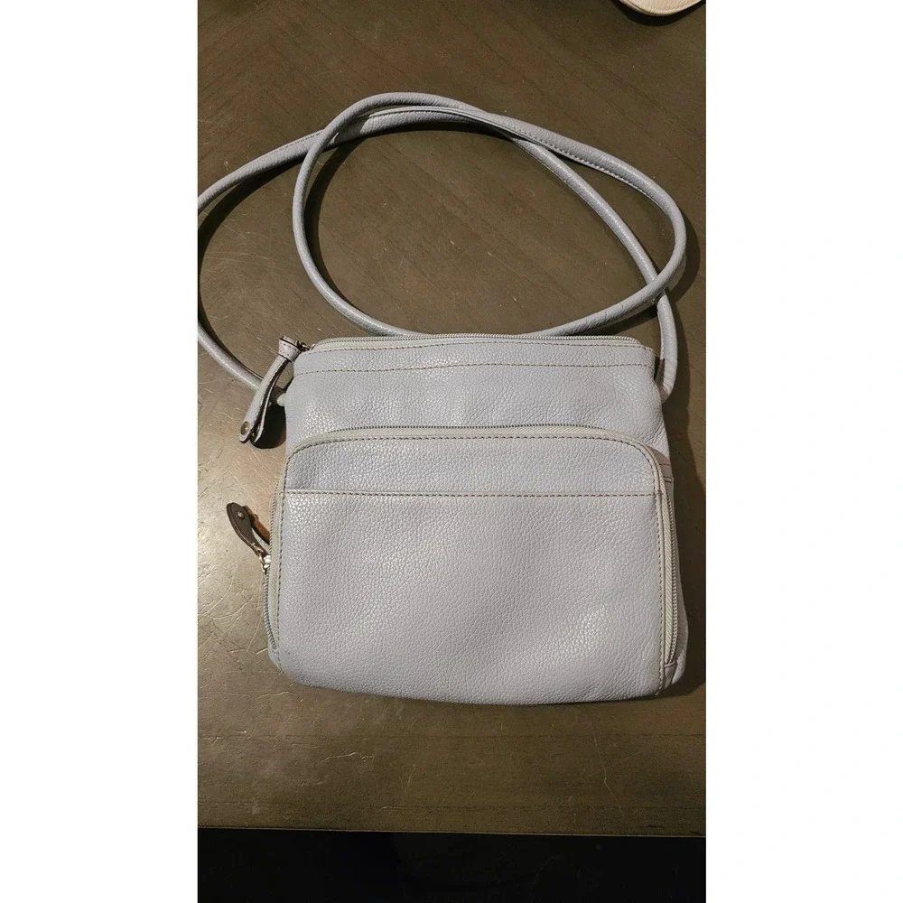 Light‎ Blue Tignanello cross body purse